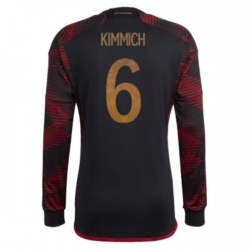 Tyskland VM 2022 Joshua Kimmich 6  Borte Landslagsdrakt Langermet